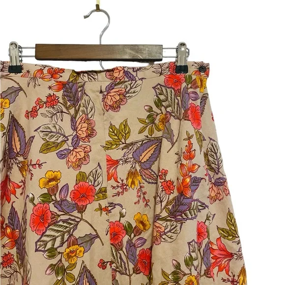 Vibrant Floral Vintage Midi Skirt - Picture 4 of 4